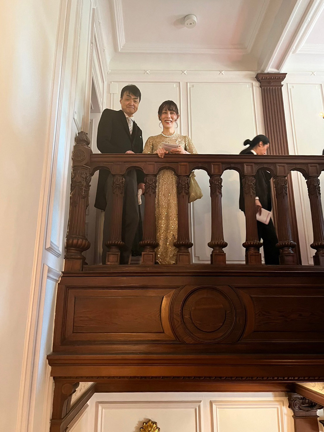 実際の結婚式 母親 フォーマルドレスL021ゴールド